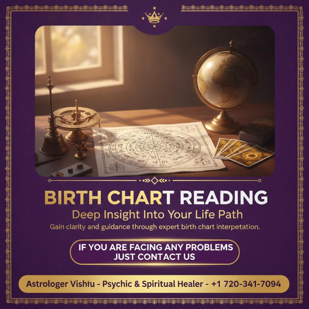 What to Expect from a Birth Chart Reading in Thornton, CO Birth chart reading setup with Vedic astrology tools in Thornton, CO