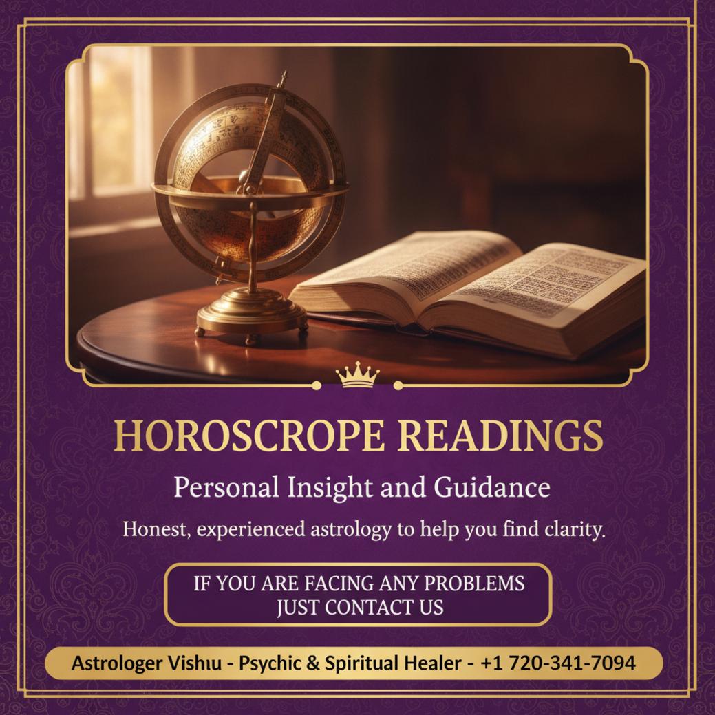 Horoscope reading setup with Vedic astrology tools in Colorado Springs