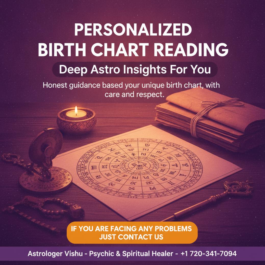 How Birth Chart Reading Helps in Colorado Springs, CO Birth chart reading spread with astrology tools in Colorado Springs calm room