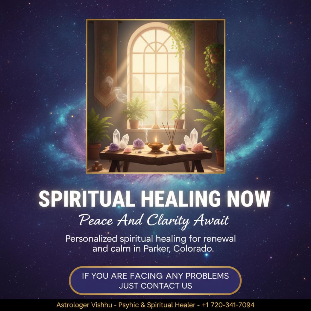 Spiritual healing altar with crystals and incense in Parker, CO practice