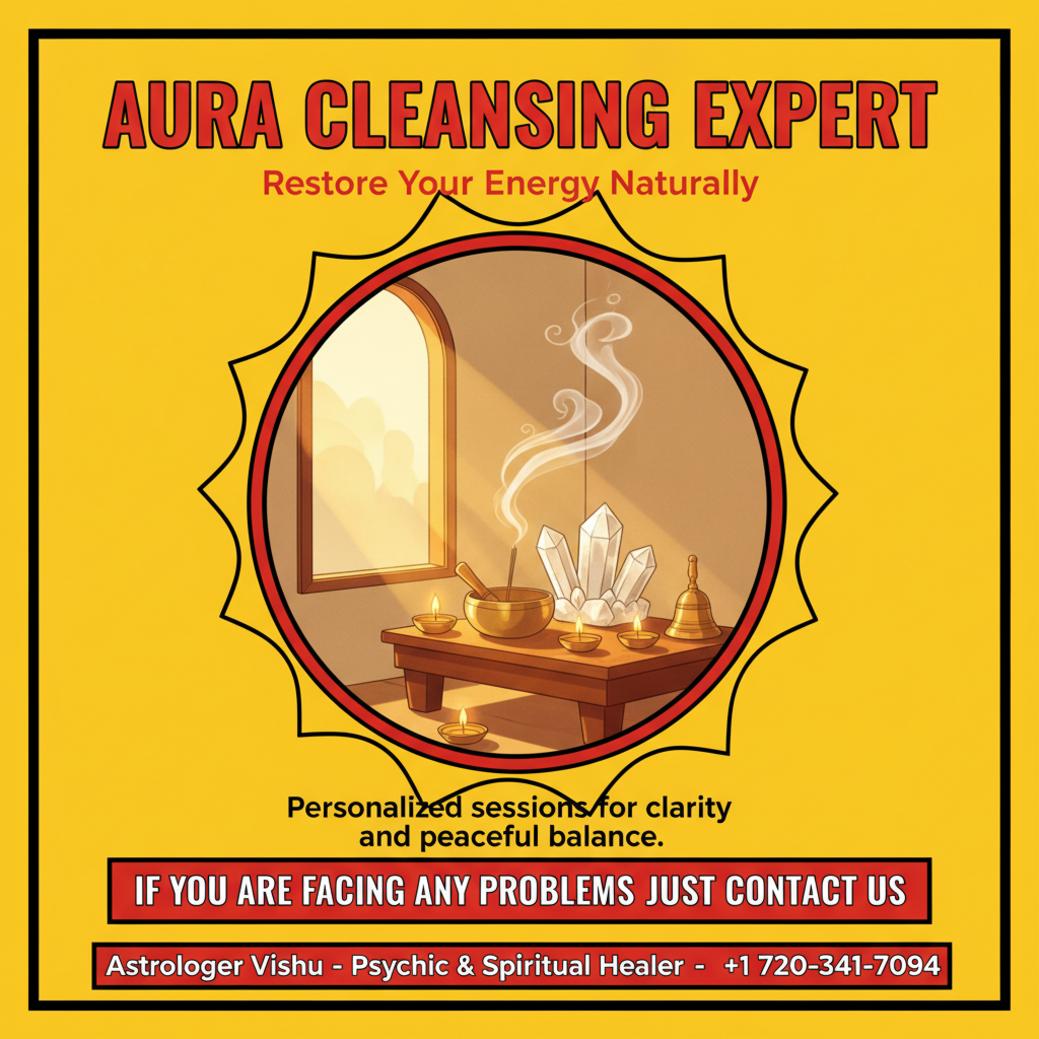 Calm meditation space with aura cleansing tools in Denver
