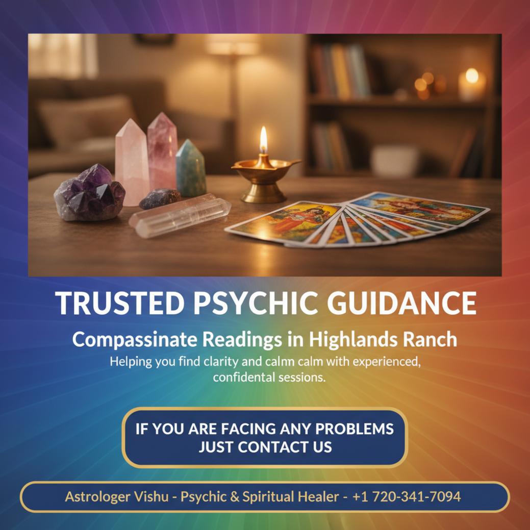 Psychic reading tools on cozy table in Highlands Ranch